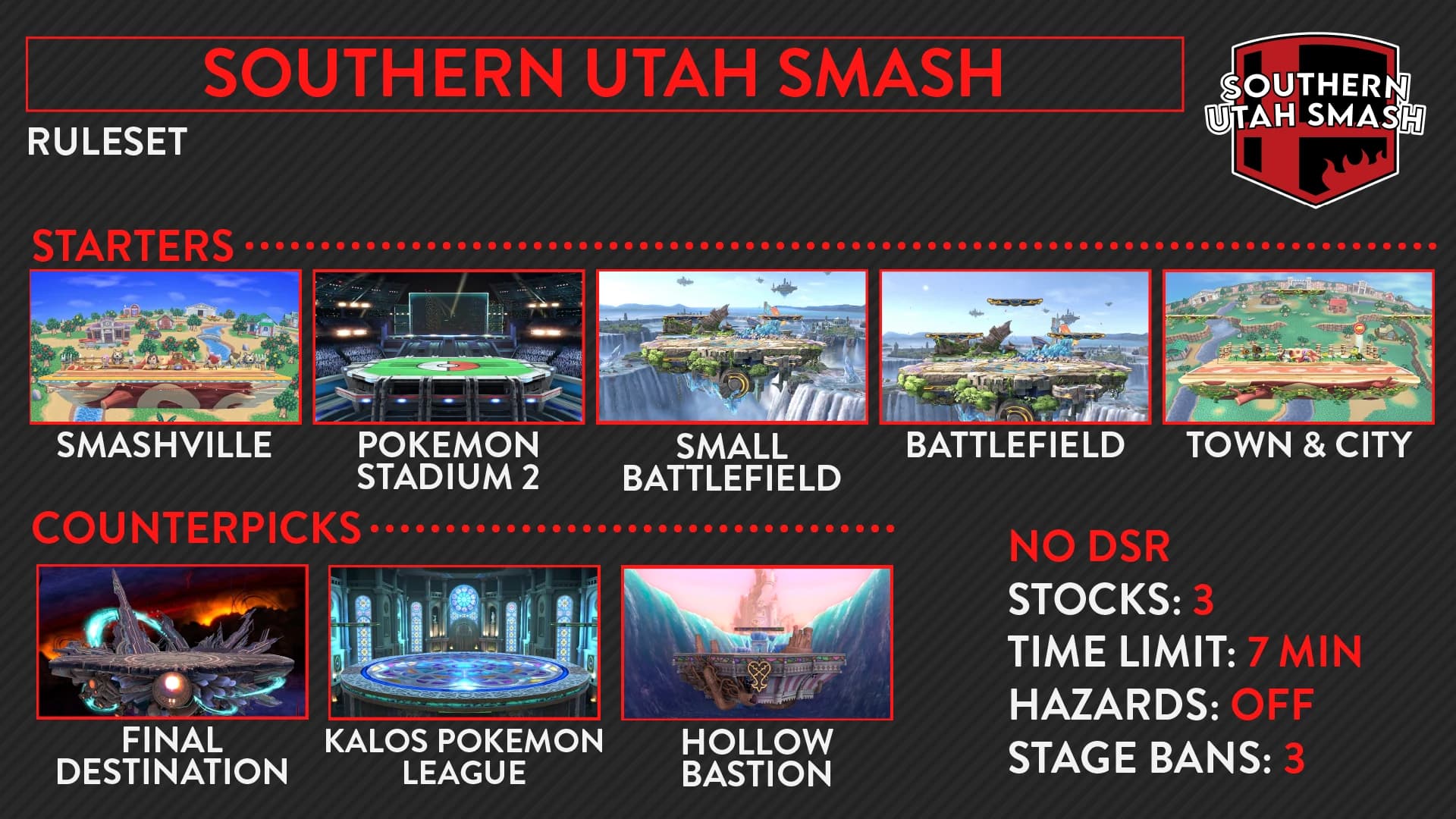 Super Smash Bros. tournament graphic